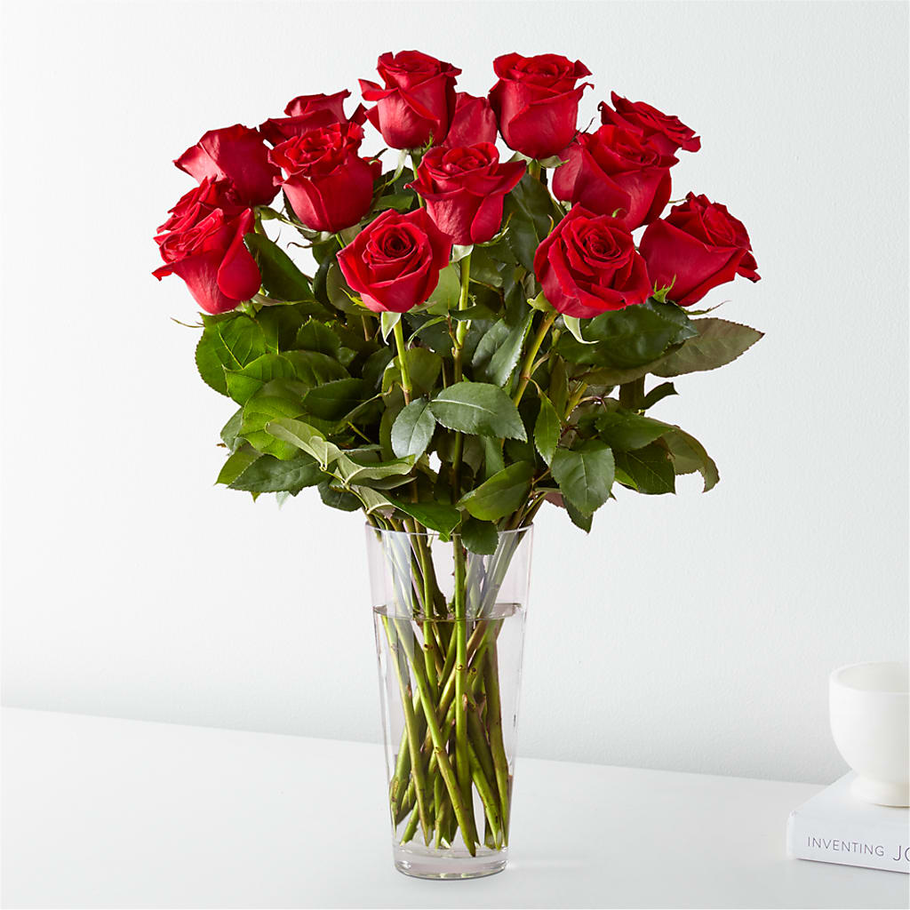 Long Stem Red Rose Bouquet – Oliverios Florist, Bridgeport WV
