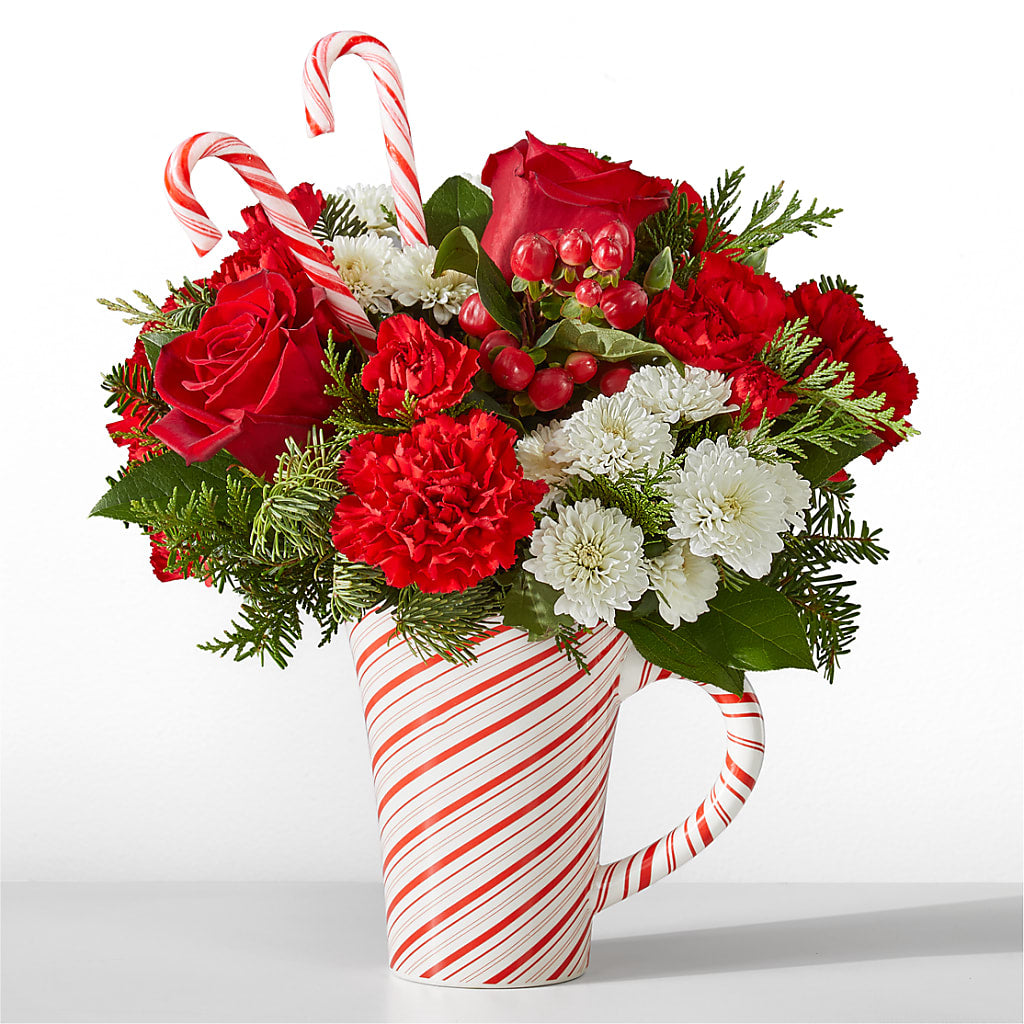Peppermint Swirl Mug – Oliverios Florist, Bridgeport WV