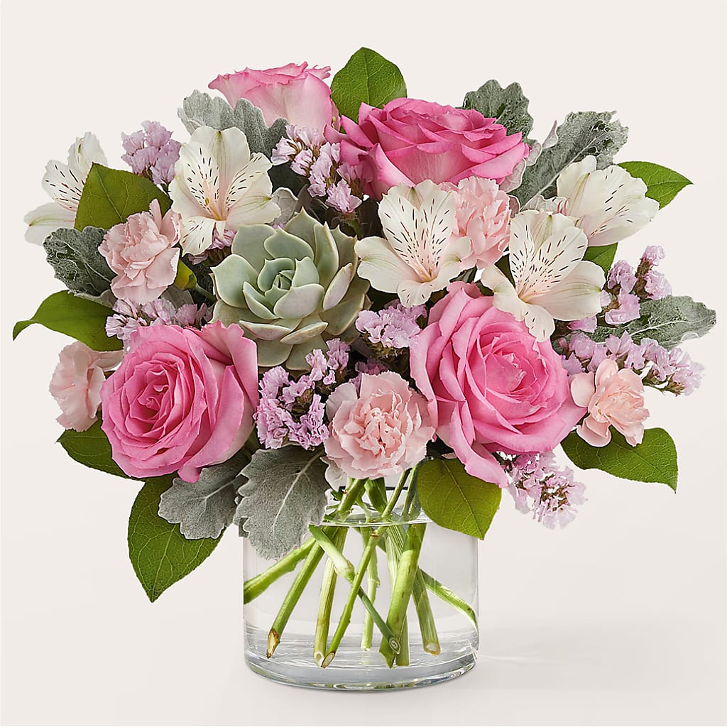 Dusty Rose Bouquet – Oliverios Florist, Bridgeport WV