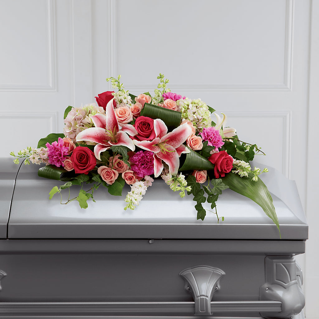 Splendid Grace Casket Spray – Oliverios Florist, Bridgeport WV