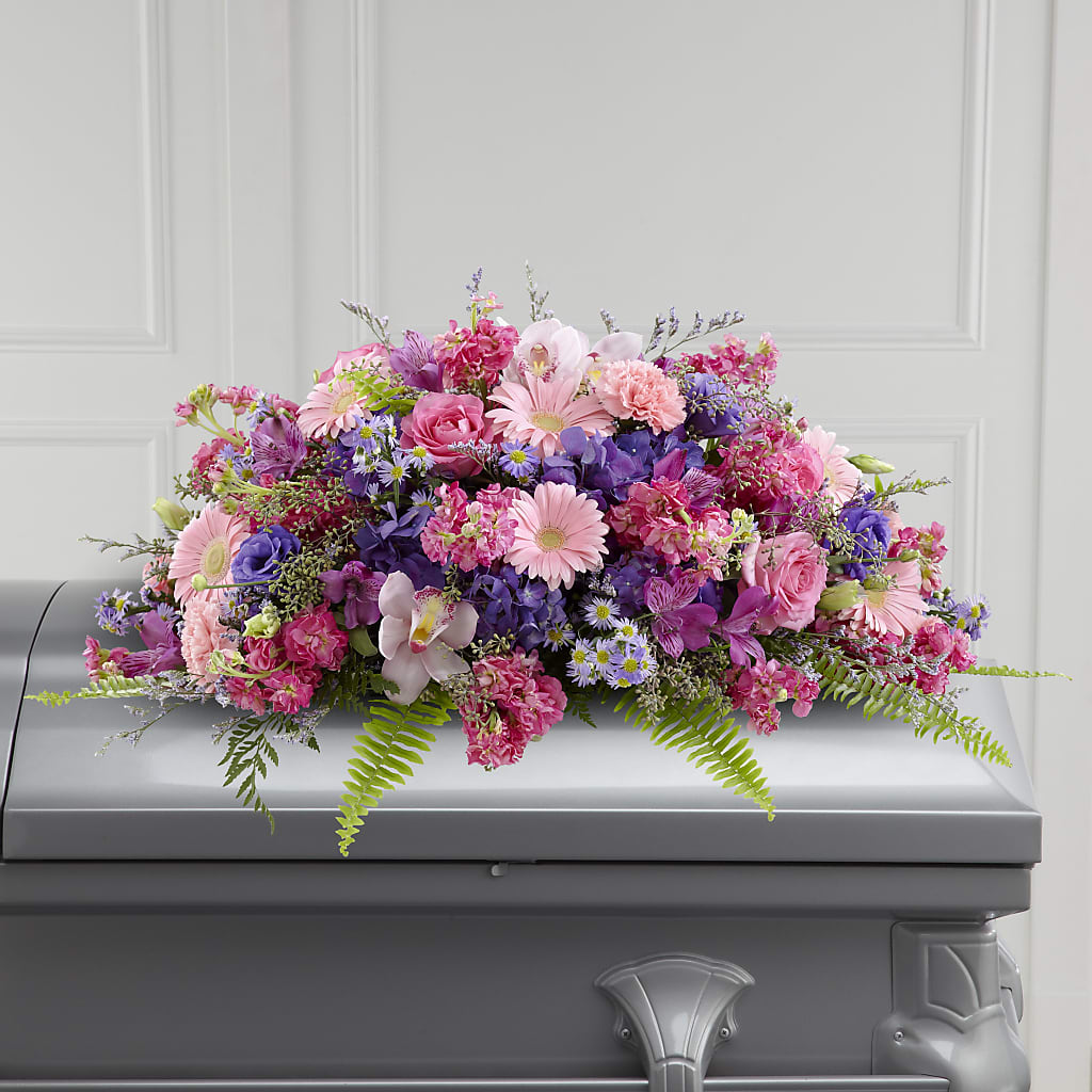 Glorious Garden Casket Spray – Oliverios Florist, Bridgeport WV