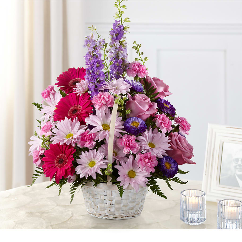 Pastel Peace Basket – Oliverios Florist, Bridgeport WV