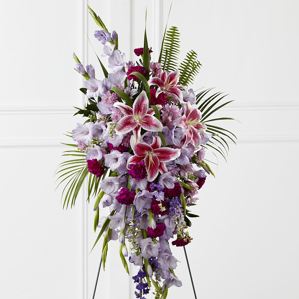 Tender Touch Standing Spray – Oliverios Florist, Bridgeport WV