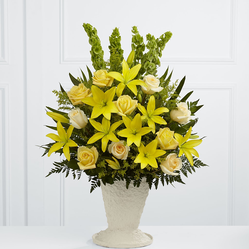 Golden Memories Arrangement – Oliverios Florist, Bridgeport WV