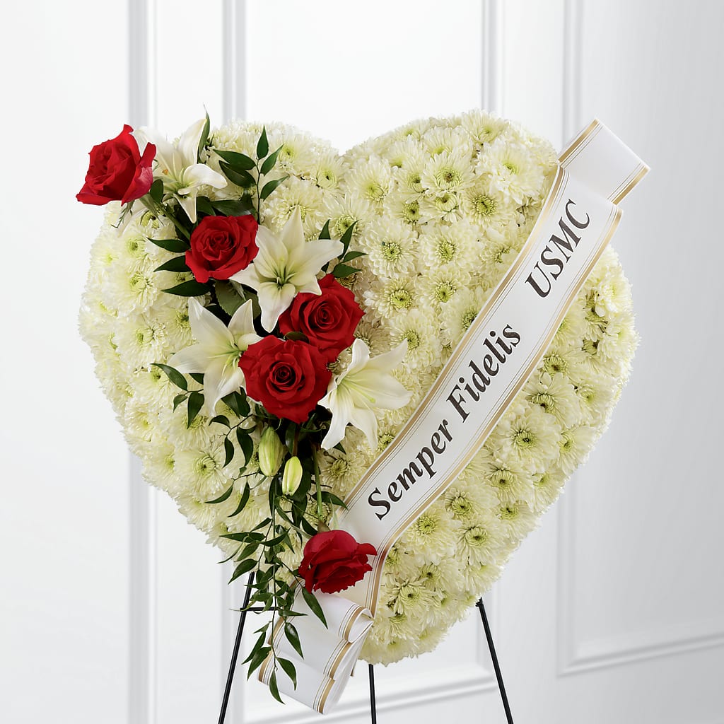 Heartfelt Hero Standing Heart – Oliverios Florist, Bridgeport WV