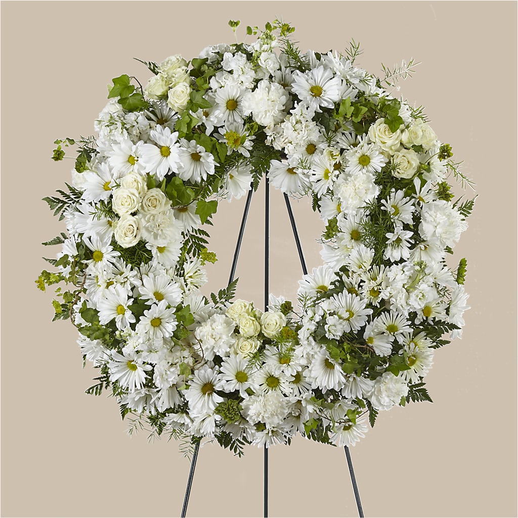 Faithful Wishes Wreath – Oliverios Florist, Bridgeport WV