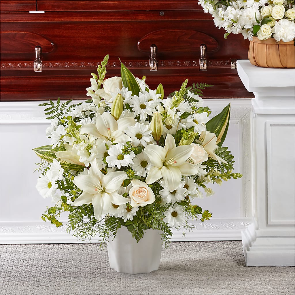 Thoughts of Tranquility Floor Basket – Oliverios Florist, Bridgeport WV
