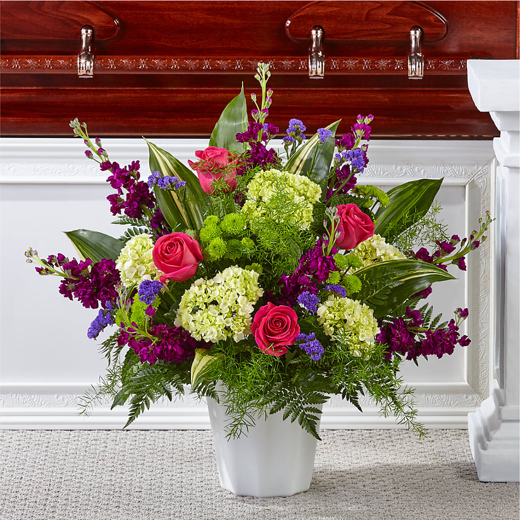 Beautiful Horizons Floor Basket – Oliverios Florist, Bridgeport WV