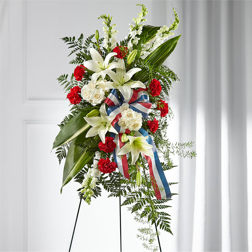 Stars of Life Standing Spray – Oliverios Florist, Bridgeport WV