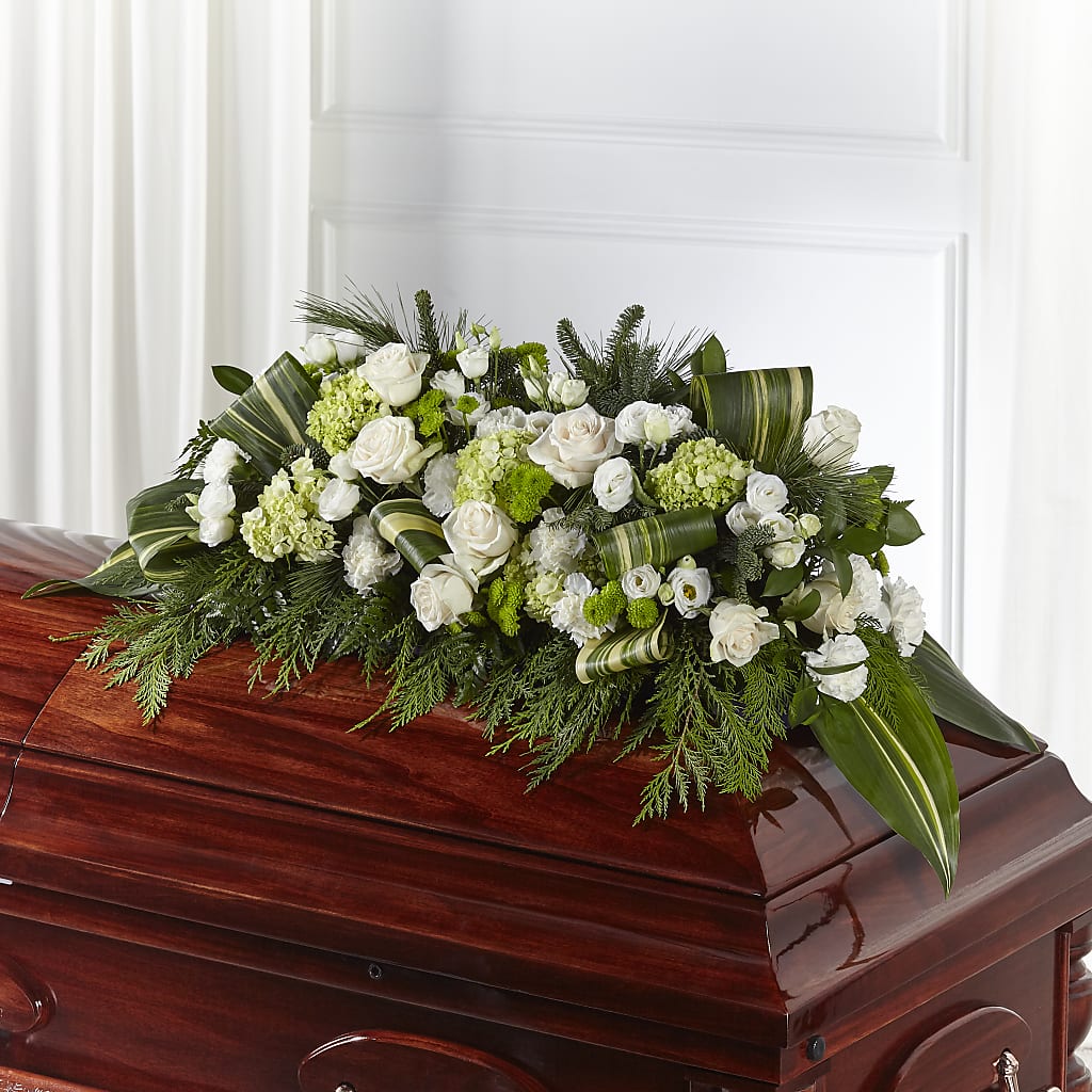 Hopeful Gesture Casket Spray – Oliverios Florist, Bridgeport WV