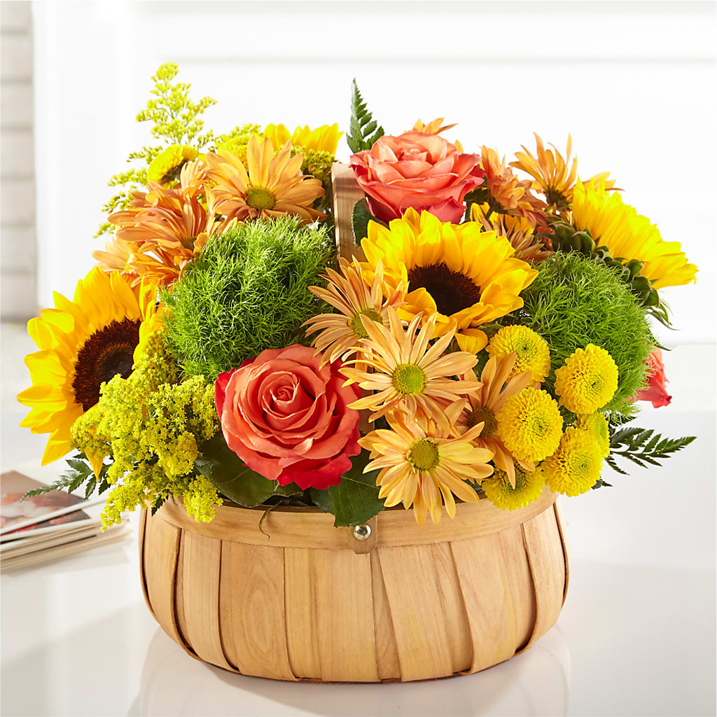 Harvest Sunflower Basket – Oliverios Florist, Bridgeport WV