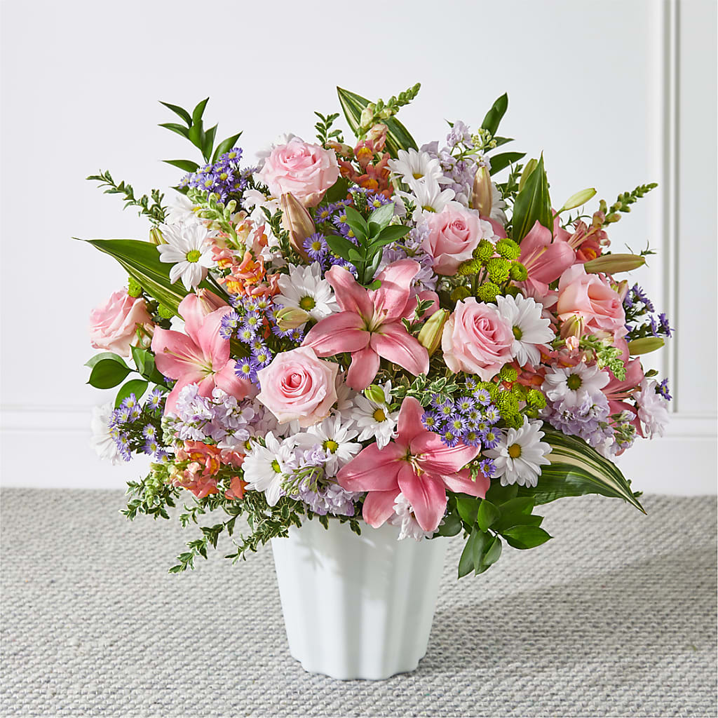 Abundant Compassion Floor Basket – Oliverios Florist, Bridgeport WV