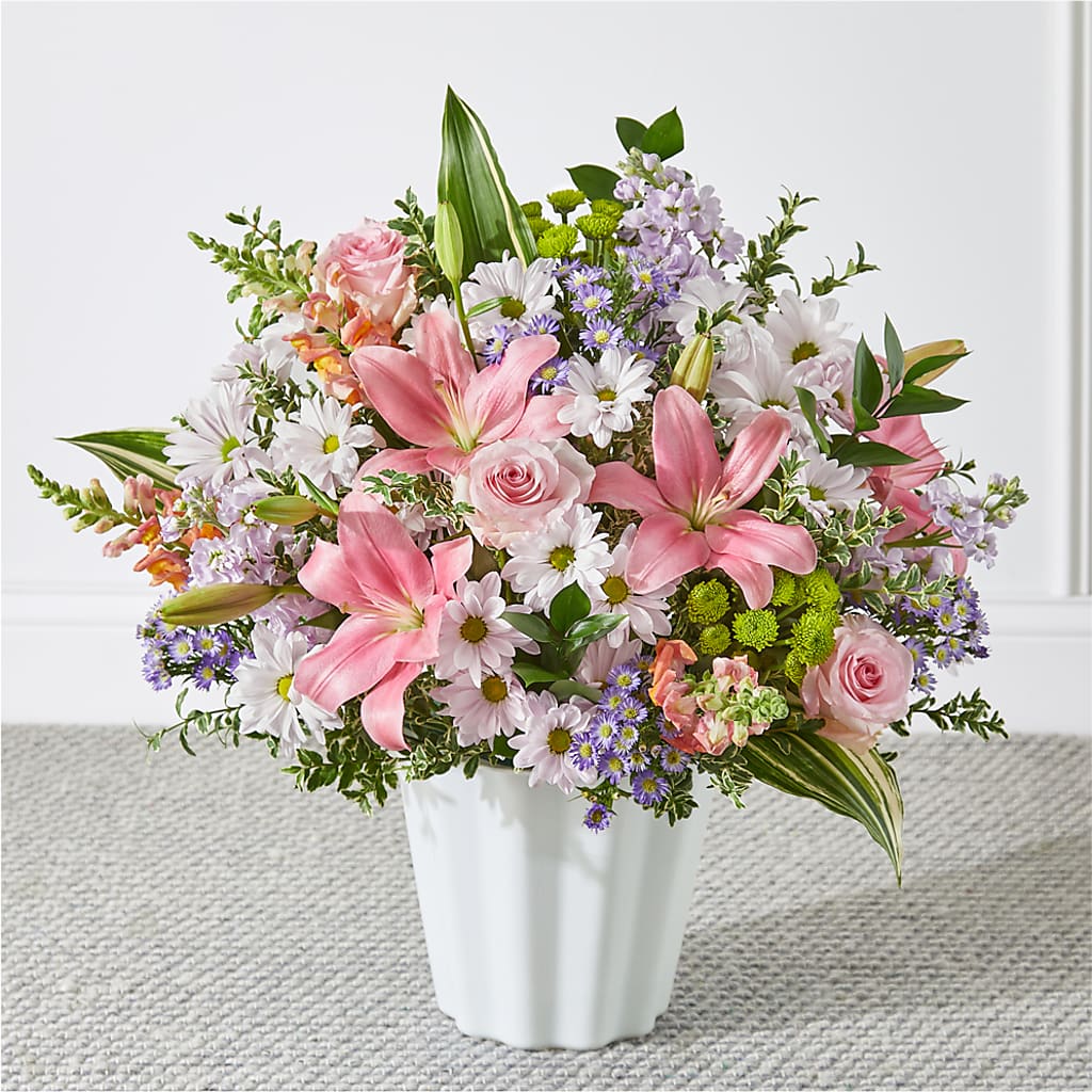 Abundant Compassion Floor Basket – Oliverios Florist, Bridgeport WV