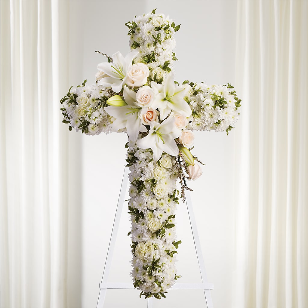 Spiritual Guidance Standing Spray – Oliverios Florist, Bridgeport WV