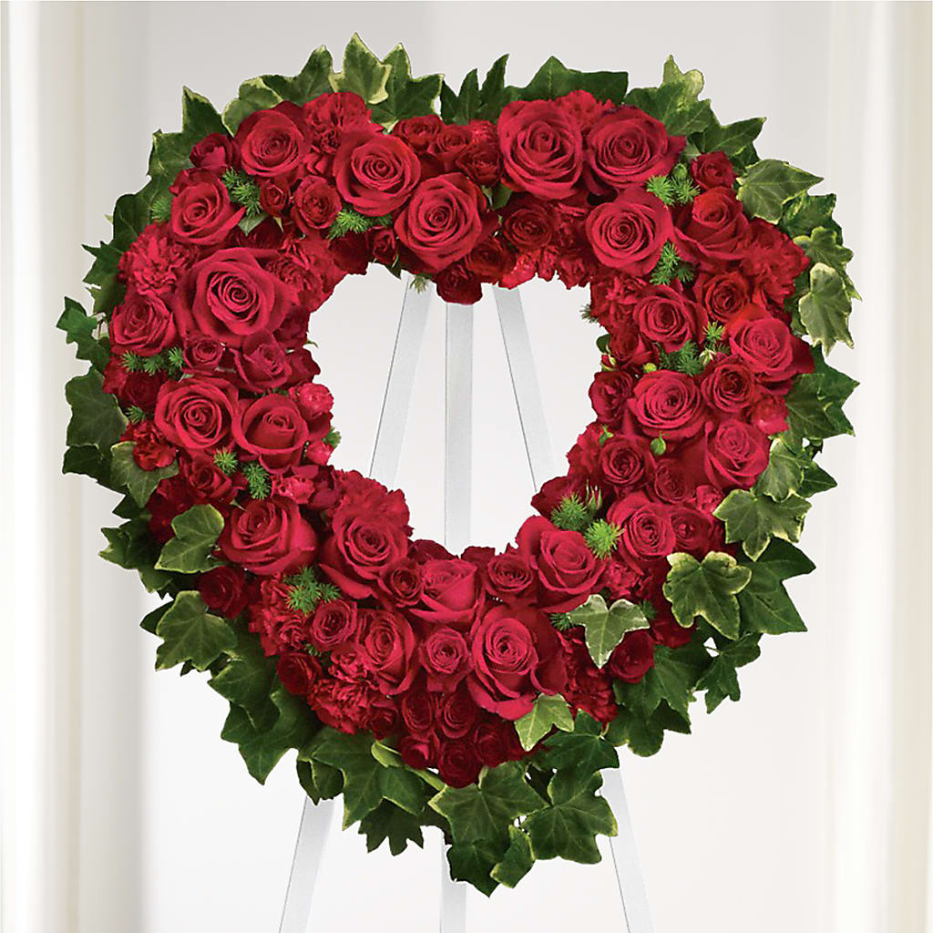 Wholehearted Standing Spray – Oliverios Florist, Bridgeport WV