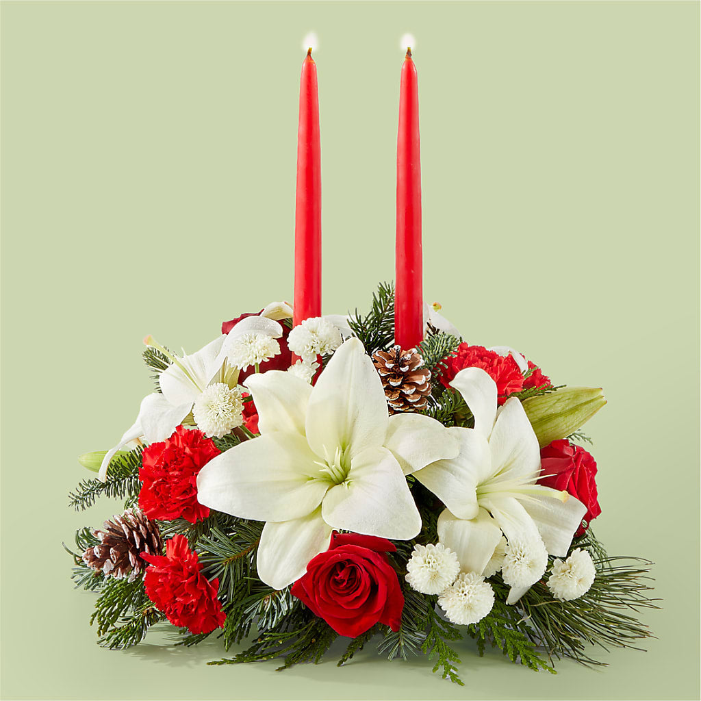 Seasonal Festivities Centerpiece – Oliverios Florist, Bridgeport WV