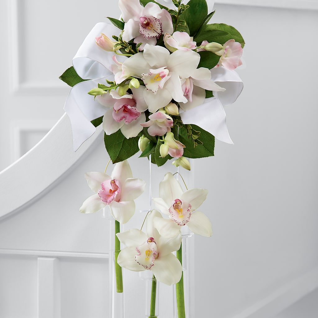 Perfect Entrance Pew Arrangement – Oliverios Florist, Bridgeport WV