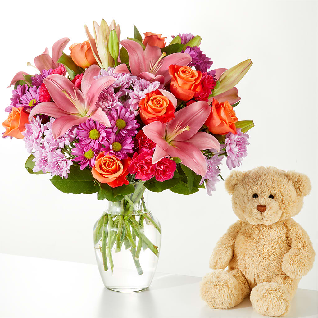 One and Only Bouquet and Bear Bundle –  Oliverios Florist, Bridgeport WV