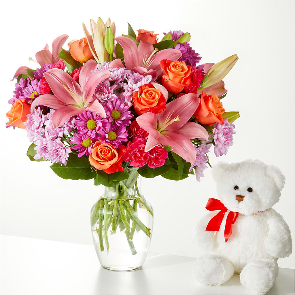 One and Only Bouquet and Bear Bundle –  Oliverios Florist, Bridgeport WV