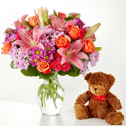 One and Only Bouquet and Bear Bundle –  Oliverios Florist, Bridgeport WV