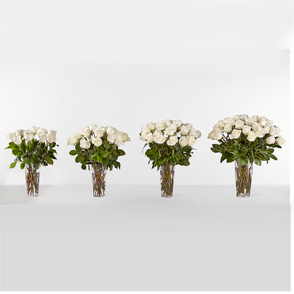 Long Stem White Rose Bouquet –  Oliverios Florist, Bridgeport WV