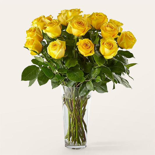 Long Stem Yellow Rose Bouquet –  Oliverios Florist, Bridgeport WV