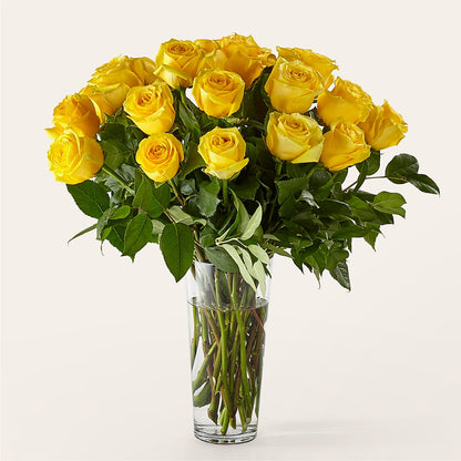 Long Stem Yellow Rose Bouquet