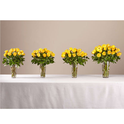 Long Stem Yellow Rose Bouquet –  Oliverios Florist, Bridgeport WV