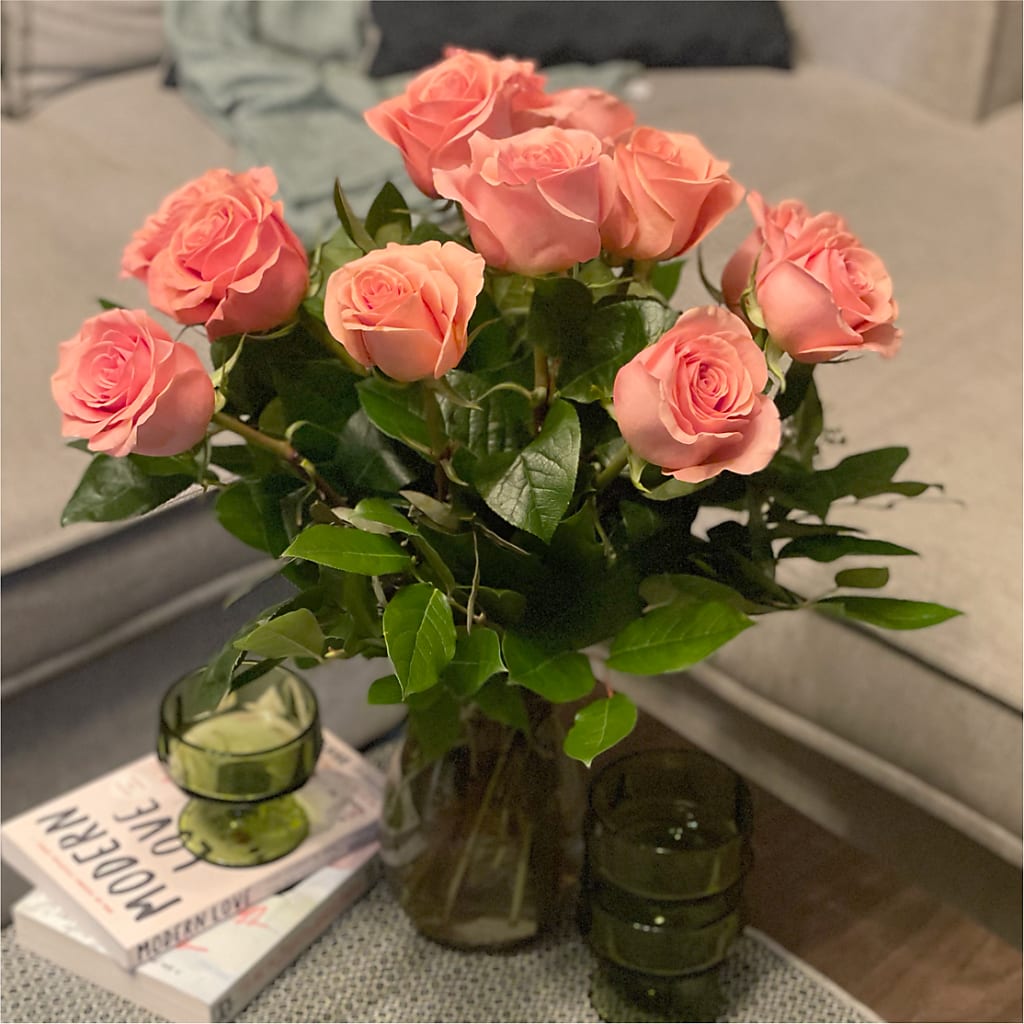 Long Stem Pink Rose Bouquet –  Oliverios Florist, Bridgeport WV