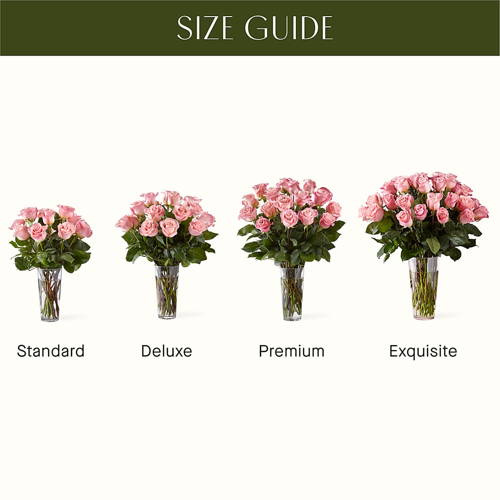 Long Stem Pink Rose Bouquet –  Oliverios Florist, Bridgeport WV