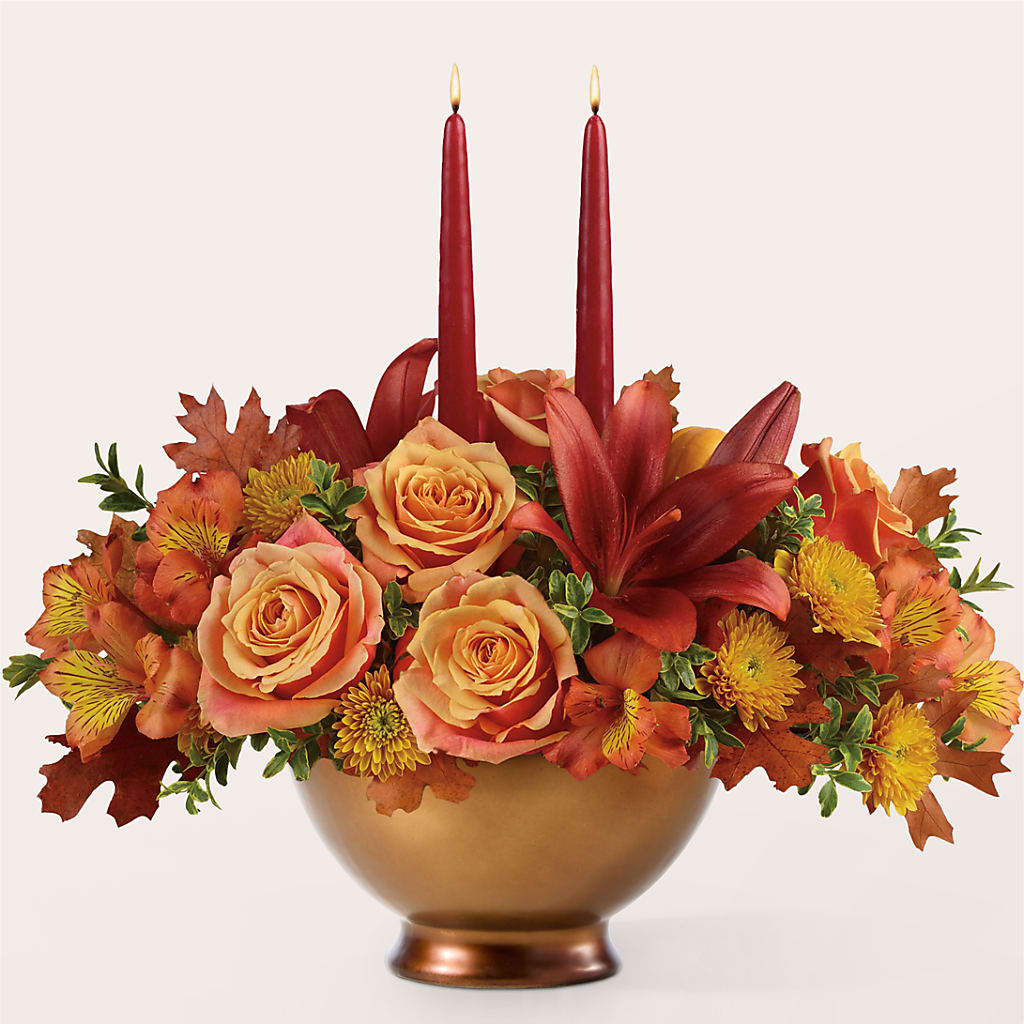 Harvest Table Centerpiece –  Oliverios Florist, Bridgeport WV