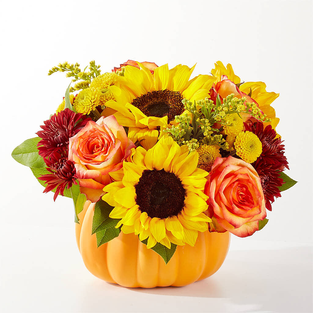 Golden Gourd Pumpkin Bouquet –  Oliverios Florist, Bridgeport WV