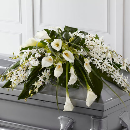 Angel Wings Casket Spray –  Oliverios Florist, Bridgeport WV