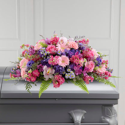 Glorious Garden Casket Spray –  Oliverios Florist, Bridgeport WV