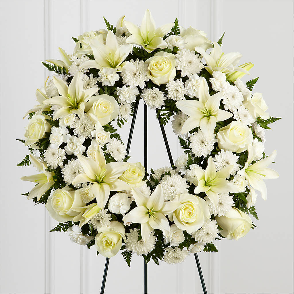 Treasured Tribute Wreath –  Oliverios Florist, Bridgeport WV
