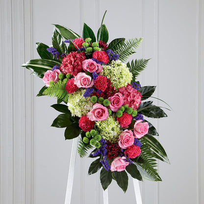 Refreshing Mix Standing Spray –  Oliverios Florist, Bridgeport WV