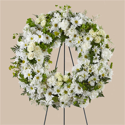 Faithful Wishes Wreath –  Oliverios Florist, Bridgeport WV