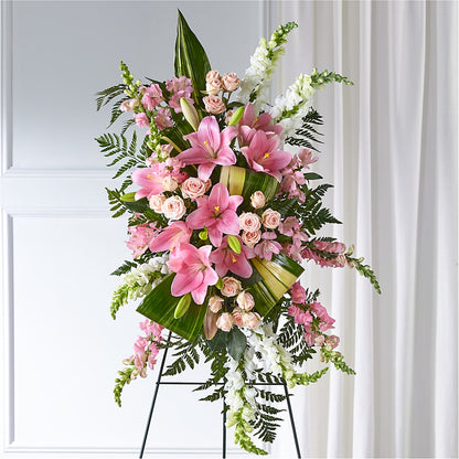 Elegant Embrace Standing Spray –  Oliverios Florist, Bridgeport WV
