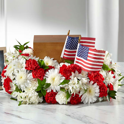 Spirit of Patriotism Cremation Adornment –  Oliverios Florist, Bridgeport WV