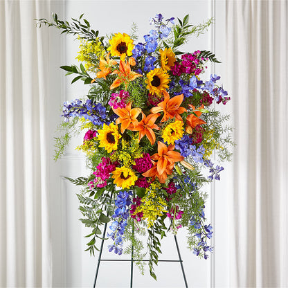 Sunlit Memories Standing Spray (Standard) –  Oliverios Florist, Bridgeport WV