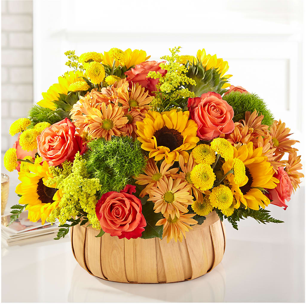 Harvest Sunflower Basket –  Oliverios Florist, Bridgeport WV