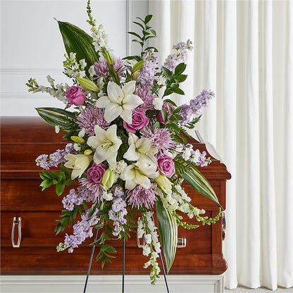 Grateful Hearts Standing Spray –  Oliverios Florist, Bridgeport WV