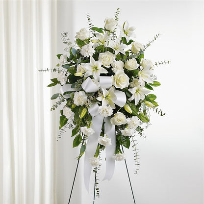 With Care Standing Spray –  Oliverios Florist, Bridgeport WV