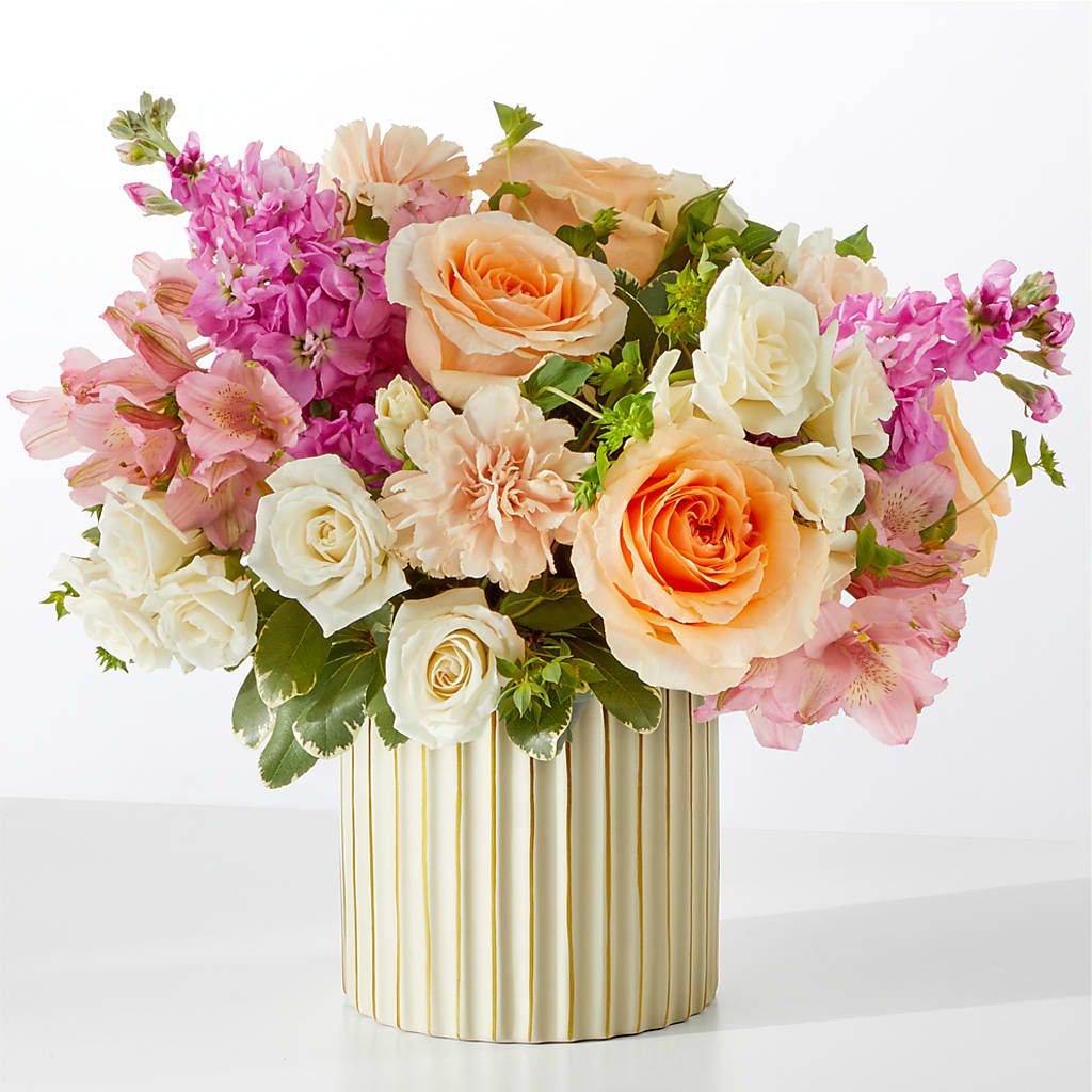 Paradise Bouquet with Ivory Vase –  Oliverios Florist, Bridgeport WV