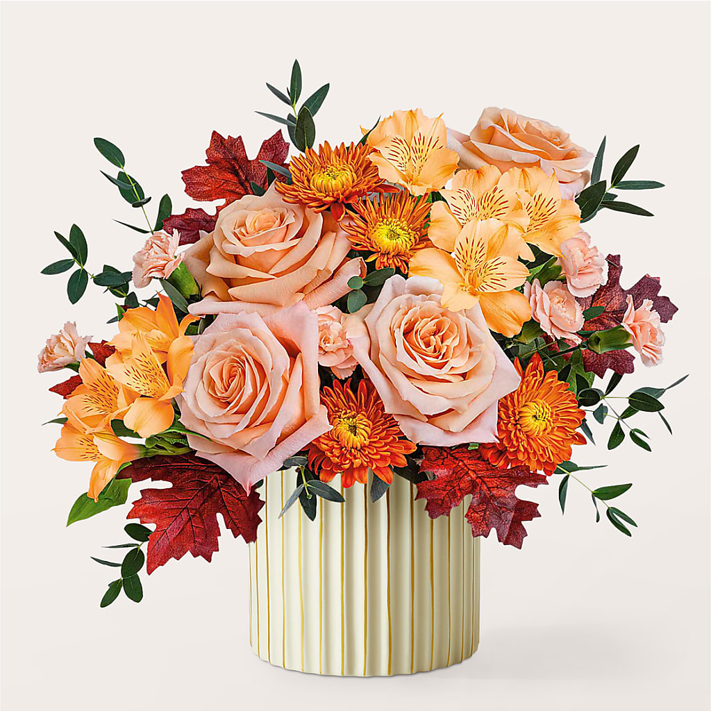 Spiced Latte Bouquet with Ivory Vase –  Oliverios Florist, Bridgeport WV