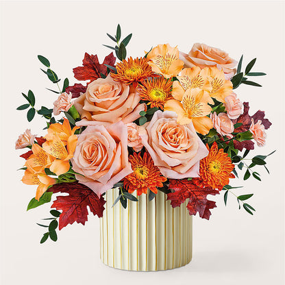 Spiced Latte Bouquet with Ivory Vase –  Oliverios Florist, Bridgeport WV