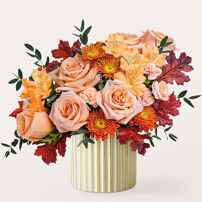 Spiced Latte Bouquet with Ivory Vase –  Oliverios Florist, Bridgeport WV