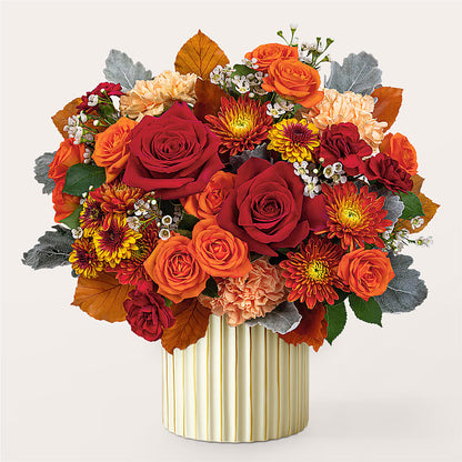 Merlot Bouquet with Ivory Vase –  Oliverios Florist, Bridgeport WV