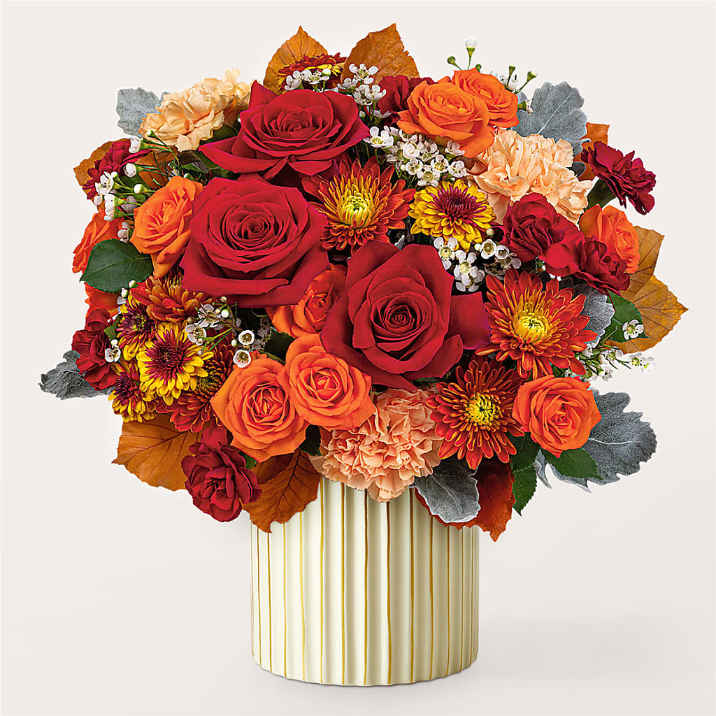 Merlot Bouquet with Ivory Vase –  Oliverios Florist, Bridgeport WV