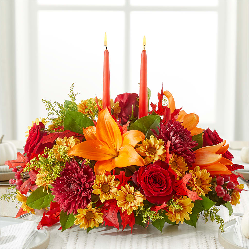 Autumn's Embrace Centerpiece –  Oliverios Florist, Bridgeport WV
